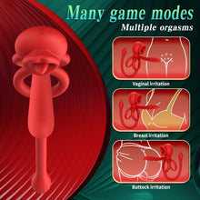 Laden Sie das Bild in den Galerie-Viewer, 4 in1 Penisring Vibrator Prostata Stimulation APP Penisring Set Sex Spielzeug, Penis Vibrator Massagegerät mit 3 Vibrationsmodi Penis Hoden langanhaltende Erektion Sexspielzeug für Männer