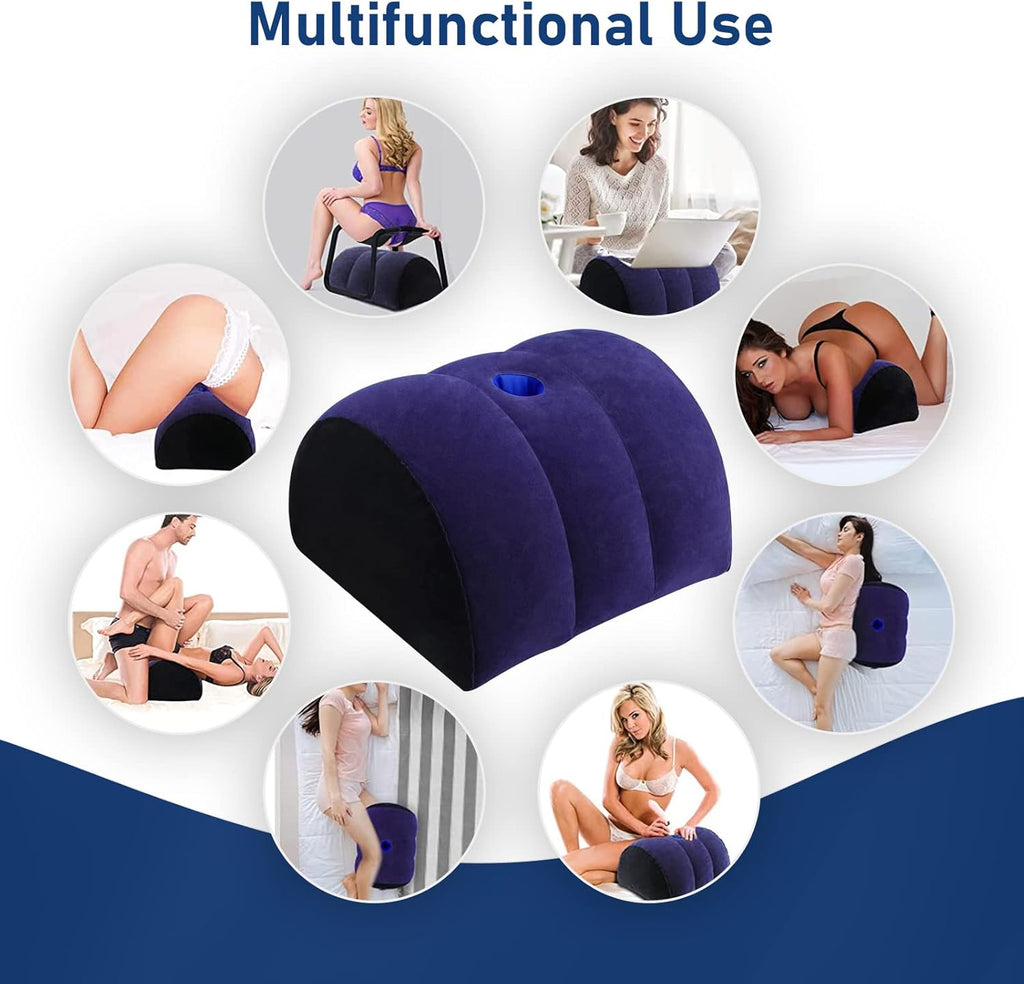 Sex Kissen Lendenkissen Sexspielzeug mit Loch für Paare Sex Frauen G Spot Position Kissen Multifunktionales Aufblasbares Kissen Sex Reisekissen Schlafzimmer Sexmöbel für Paare Frauen