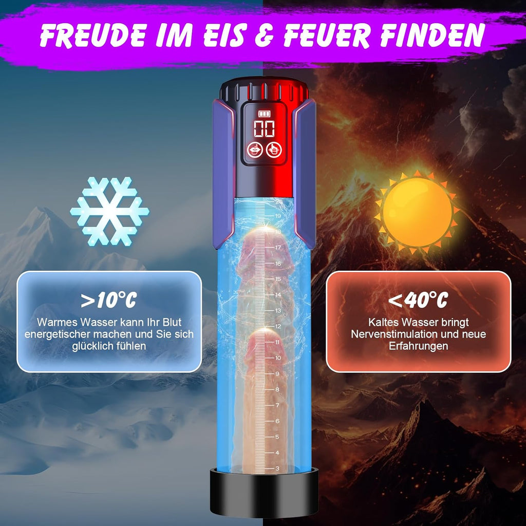 Automatic Pump for Enlargement, Sex Toy for Men, Waterproof Vacuum for Men, Masturbators with 5 Suction Strengths, Stimulator, Larger, Stronger