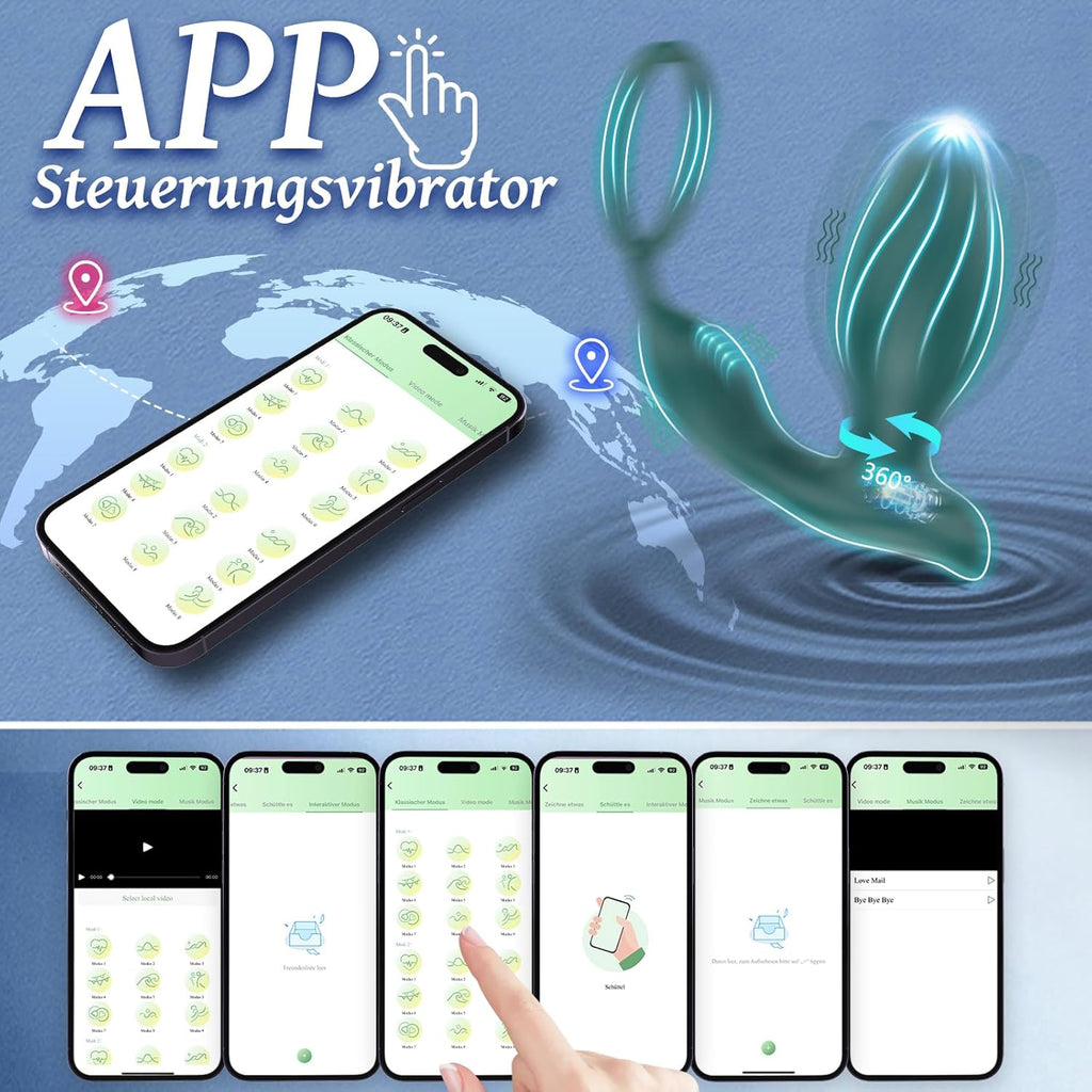 Analvibratoren für Mann Sex Spielzeug für die Männer, Prostata Stimulation Männer Vibrator mit 9 Vibrationsmodi, Sex Spielzeug für Paare Anal Plug Frauen Buttplug Sexspielzeugs