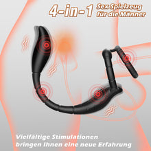 Laden Sie das Bild in den Galerie-Viewer, Prostata Stimulation Männer mit Penisring &amp; verlängerte Analvibratoren Sex Spielzeug für die Männer mit APP Vibratorensets für Männer 9 Vibrationsmodi Analplug Sex Spielzeug für die Paare