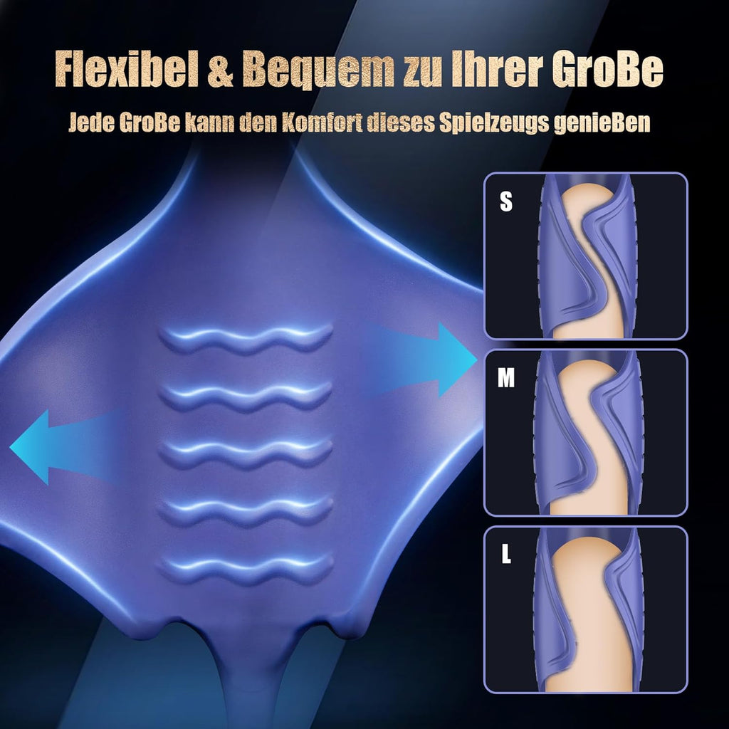 Elektrischer Masturbator Penistrainer Vibrator, Masturbieren für Männer mit 9 Vibration, 4IN 1 Sexspielzeug Penis Eichel Hodensack AnalVibrator Prostata Stimulator Masturbatoren Sex Spielzeug für Männ