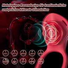Laden Sie das Bild in den Galerie-Viewer, Sex Spielzeug für die Paare Frau Männer, BDSM Rose Vibration für Frauen, Vibratorensets für Frauen Klitoris mit Fernbedienung Leise, Penisring Vibrator App, Erotisches Sexspielzeug Sex Maschine Spiele