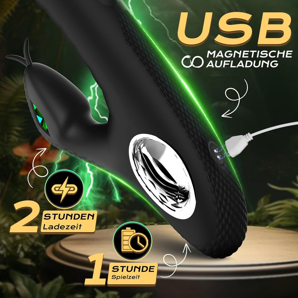 Dildo Vibrator Sex Spielzeug für die Frau, Vibratorensets für Frauen Klitoris Stimulator für Sie, G Punkt Vibratoren mit Klitorisstimulation mit 10 VibrationModi Sexspielzeug für Paare Sex Toy