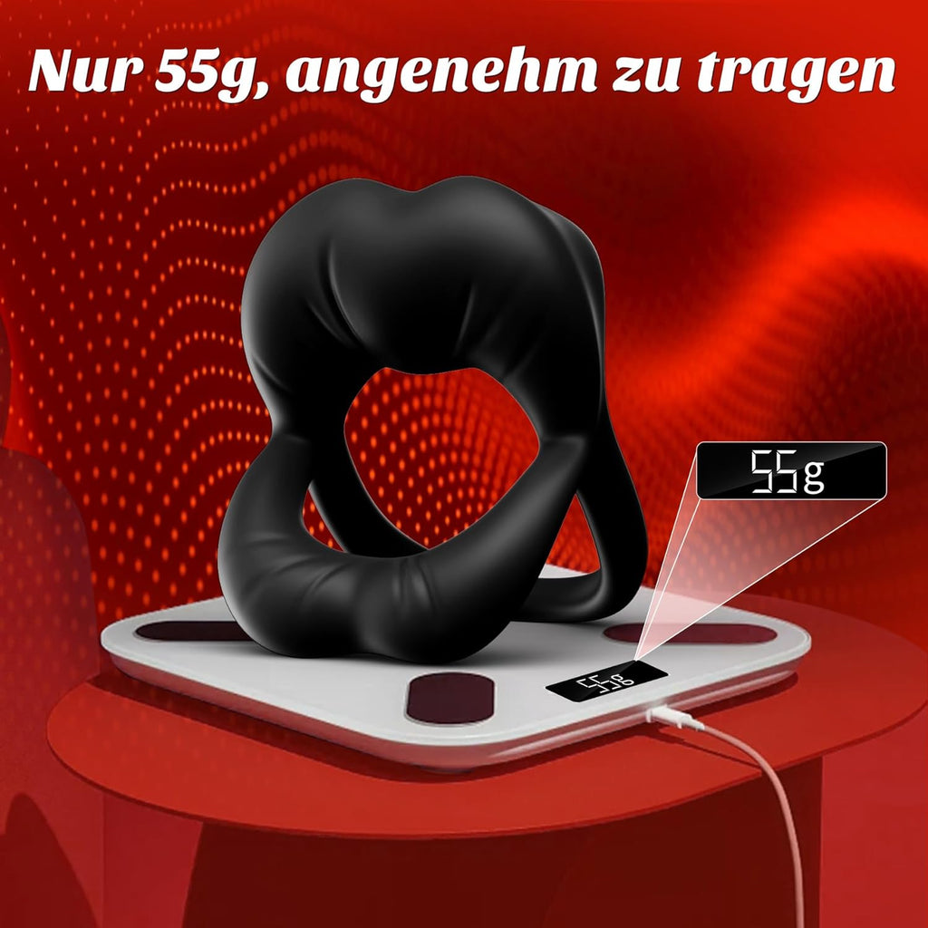 Dual Penisring Vibrator mit Klitoris Stimulator, Penisringe Sex Spielzeug für die Paare Extrem mit 9 Vibrationen, Sexspielzeug Vibratorensets für Paare Männer Cock Penis Ring Paarvibrator für Paare