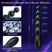 Laden Sie das Bild in den Galerie-Viewer, Vibrierender Buttplug - Sexspielzeug für Männer Prostata-Massagegerät Analspielzeug, Spielzeug für Erwachsene Analplugs Vibratoren Graduiertes &amp; Display-Design mit 9 Vibrationsmodi