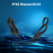 Laden Sie das Bild in den Galerie-Viewer, Analvibrator Prostata Stimulation Vibration Männer, Anal Plug Vibrator Mit Penisring, Anal Dildo Analvibratoren Mit Stoßfunktion, Herren Anal Toy Sex Spielzeug für Mann