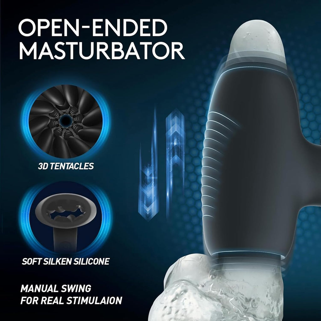 Elektrischer Masturbator Cup Mann Handfrei, Automatische Masturbatoren mit 10 Vibrationsmodi Waterproof Hands-Free Portable Masturbators Stroker Training Automatischer Elektrischer Masturbator