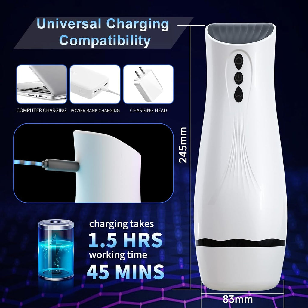 Elektrischer Masturbator Cup mit 10 Vibration & 10 Saugmodi, Sex Spielzeug für die Männer solo, Taschenmuschi Masturbieren für Männer Penis Masturbatoren, Sex Toys mit 3D Vagina Pussy