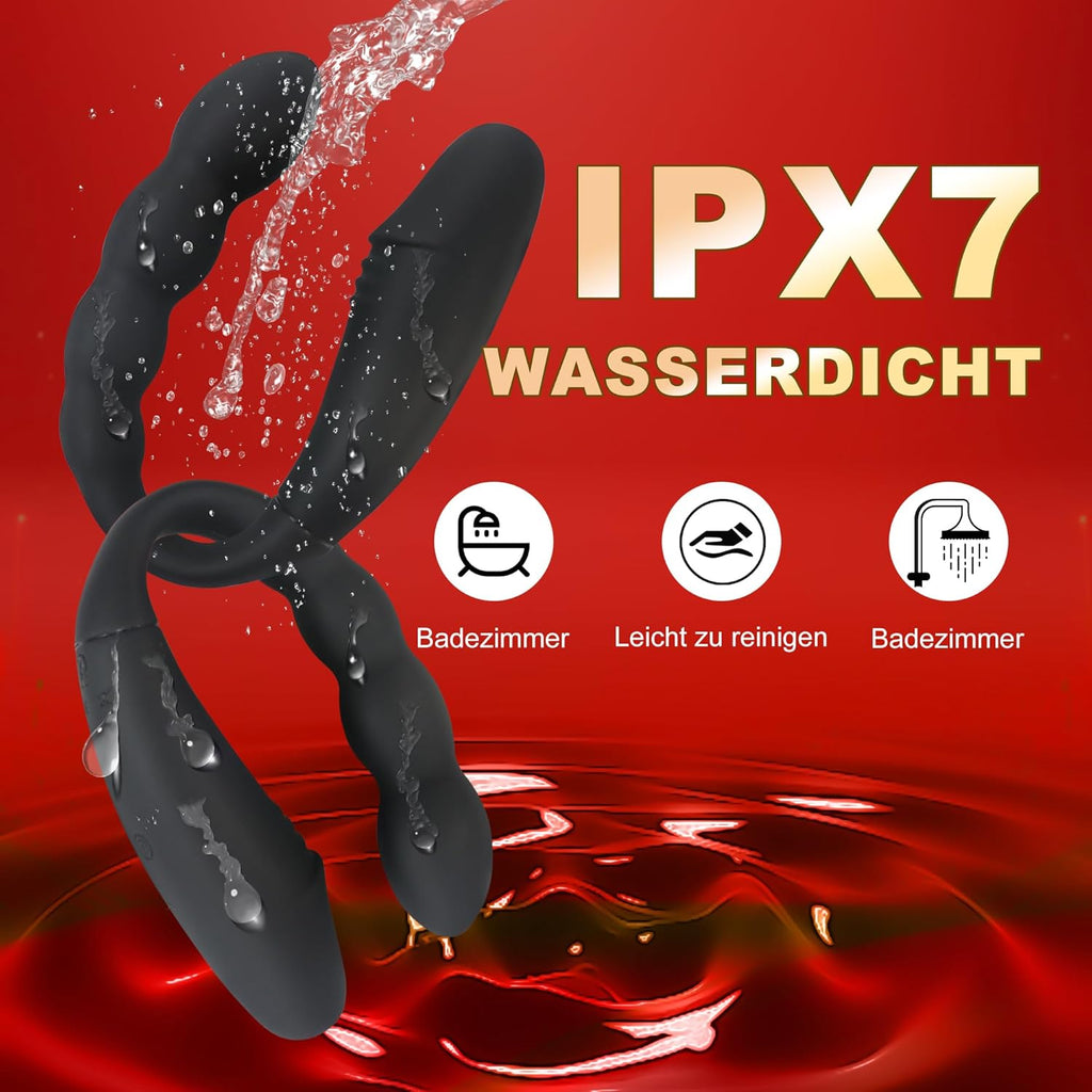 Doppeldildos Dildo Anal Vibrator Klitorisstimulator G-punkt Vagina Klitoris Anal Massage Drahtlose Steuerung Dildo Doppel Headed Vibratoren U-förmigen Sex spielzeug für Frauen Lesben Paar