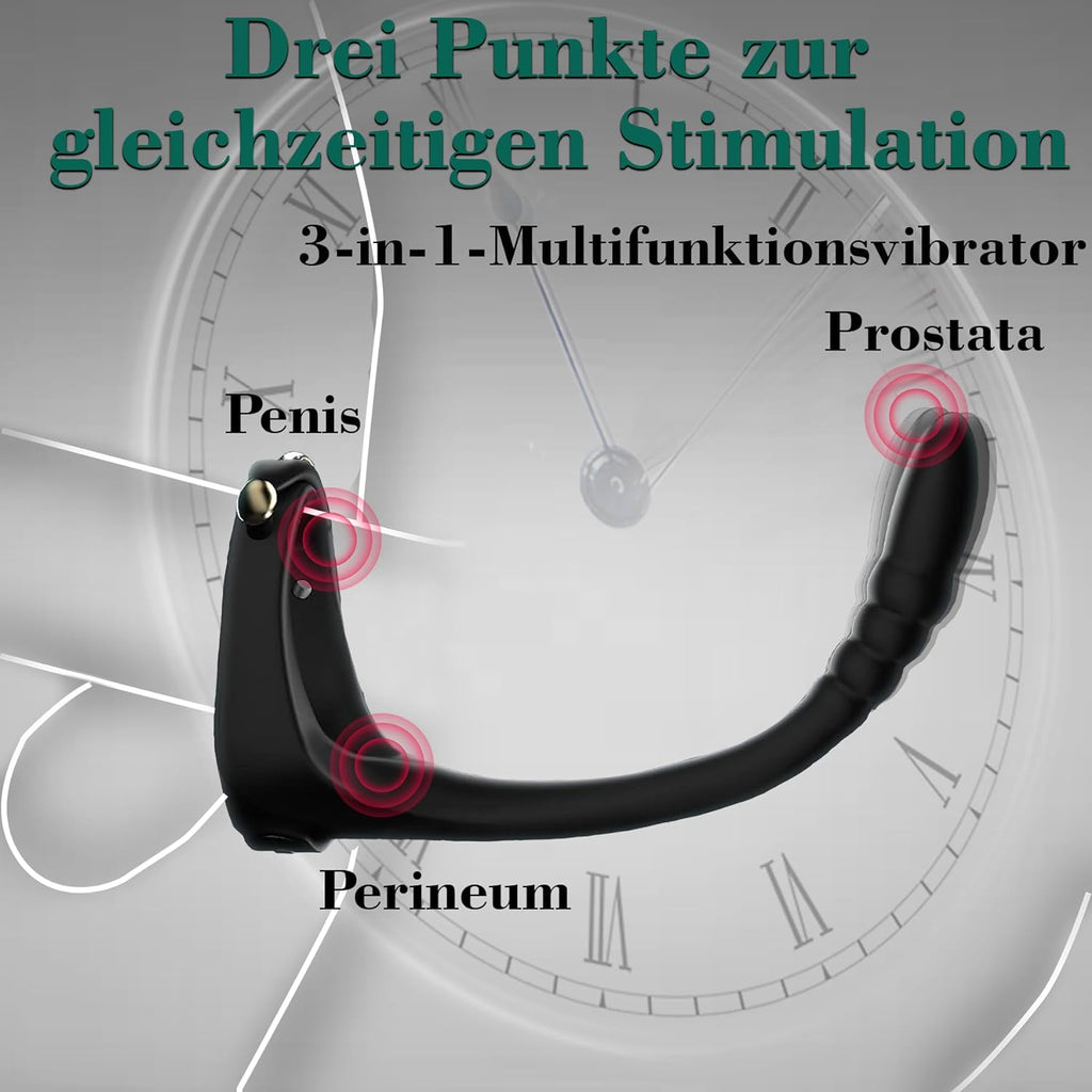 Prostata Stimulation Männer Sex Spielzeug für die Männer, Vibratorensets Analplug für männer Penisringe Vibrator Analvibratoren für mann Sexspielzeug für Paare Cockring groß mit 10 Vibrationsmodi