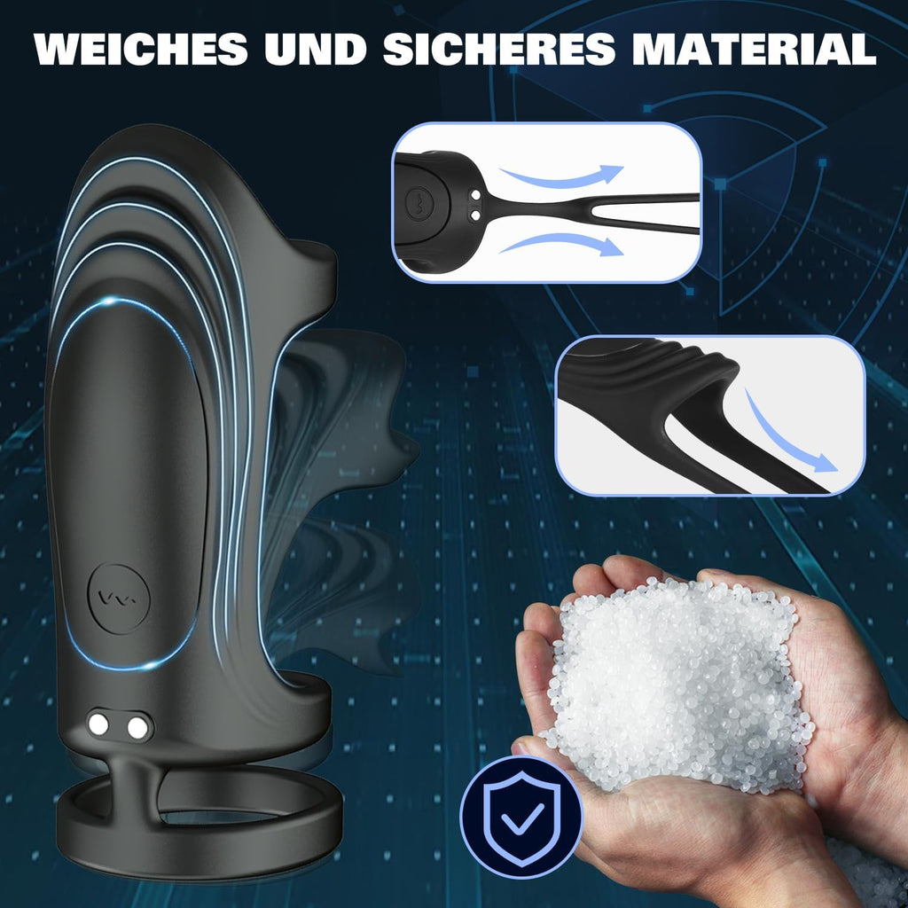 Penisring Vibrator Sex Spielzeug für die Männer, Penis Ring Erotik Sex Spielzeug für Paare Extrem, Cockring Penistrainer mit App Steuerung Masturbieren Männer mit 10 Modi für Langwährende Erektion