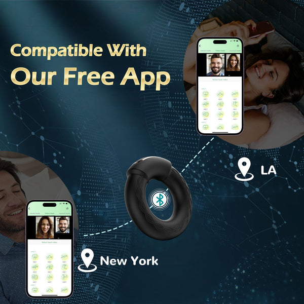 Romote Penisring mit 9 Vibrations- und Heizmodi