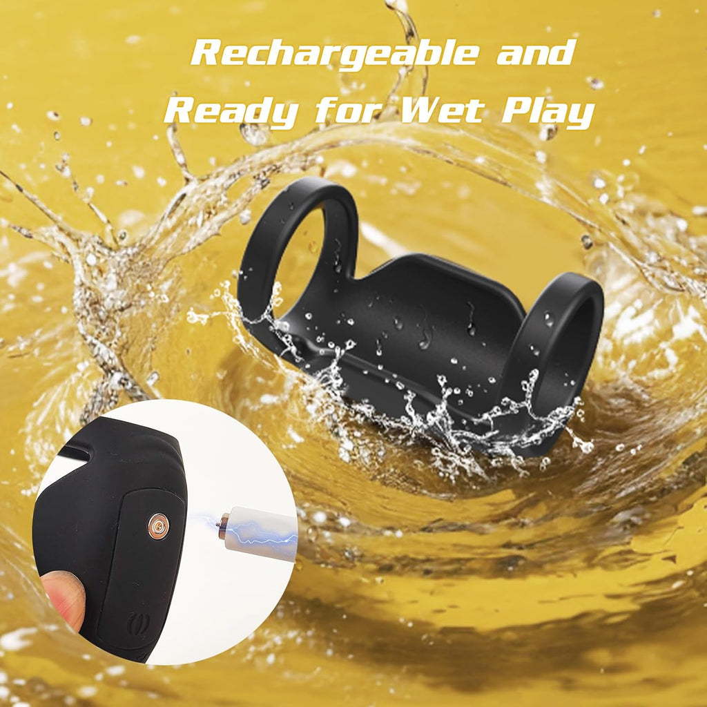 2 IN 1 Elektrischer Penistrainer Vibrator Masturbator mit 10 Kraftvollen Vibrationsmodi