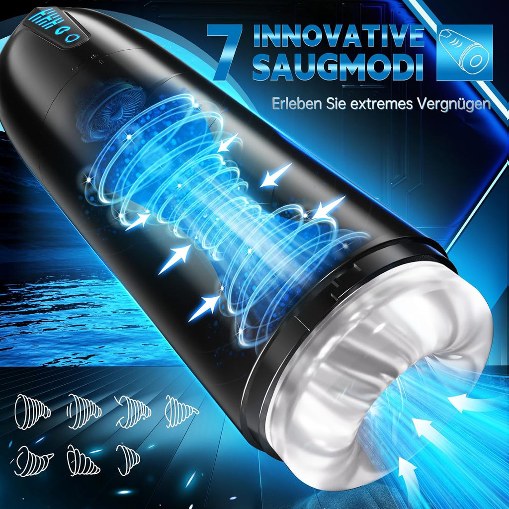 Elektrischer Masturbator Cup, Masturbieren für Männer mit 7 Saugmodi 7 Rotationsmodi, Blowjob Taschenmuschi Penis Stimulator 3D Realistischer Vagina Pussy Sex Spielzeug für die Männer Sex Toys
