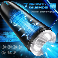 Laden Sie das Bild in den Galerie-Viewer, Elektrischer Masturbator Cup, Masturbieren für Männer mit 7 Saugmodi 7 Rotationsmodi, Blowjob Taschenmuschi Penis Stimulator 3D Realistischer Vagina Pussy Sex Spielzeug für die Männer Sex Toys