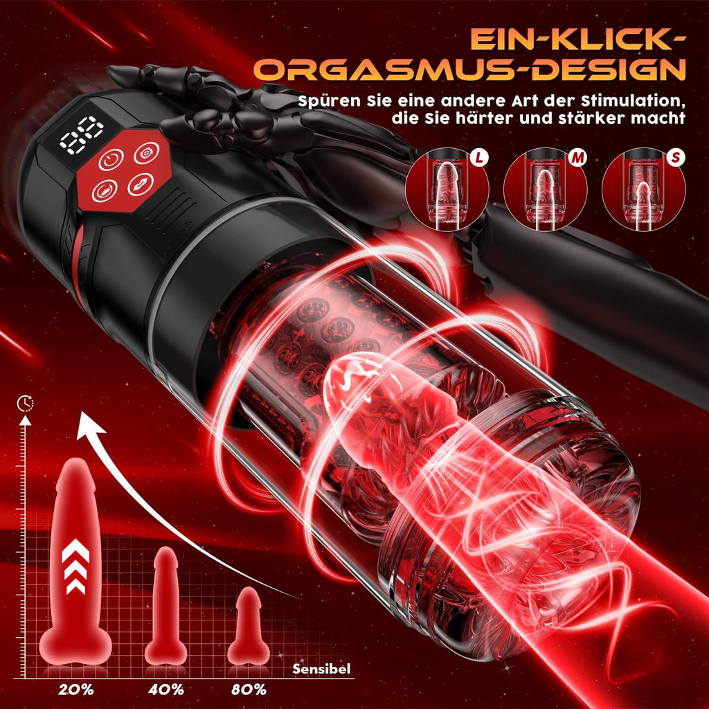 Elektrischer Masturbator Sex Spielzeug für die Männer,Masturbieren für Männer mit 7 Modi Saugen & Vibrieren & Schieben & Rotieren,Taschenmuschi Realistisch Stimulator 3D Realistischer Vagina,Sex Toy