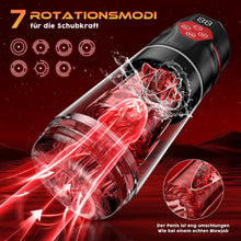 Laden Sie das Bild in den Galerie-Viewer, Elektrischer Masturbator Sex Spielzeug für die Männer,Masturbieren für Männer mit 7 Modi Saugen &amp; Vibrieren &amp; Schieben &amp; Rotieren,Taschenmuschi Realistisch Stimulator 3D Realistischer Vagina,Sex Toy