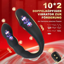 Laden Sie das Bild in den Galerie-Viewer, Doppeldildos Dildo Anal Vibrator Klitorisstimulator G-punkt Vagina Klitoris Anal Massage Drahtlose Steuerung Dildo Doppel Headed Vibratoren U-förmigen Sex spielzeug für Frauen Lesben Paar