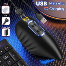 Laden Sie das Bild in den Galerie-Viewer, Silikon Elektrische Penis Trainer Vibrator für Männlicher Solo Masturbieren Einstellbare Größe Eichel Stimulator mit 10 Vibrationen Tappingmodi Masturbator Cup Sex Spielzeug für Männer Paare