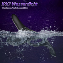 Laden Sie das Bild in den Galerie-Viewer, Penisring Vibrator Sex Spielzeug für Paare - 3 in1 Dual Cockring Sexspielzeug für die Männer Paare Extrem Sex für Penis Hoden mit 9 Vibrationsmodi, Vibration für Frauen Prostata Stimulation Männer