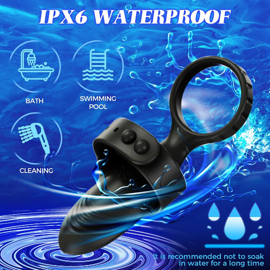 Buntune Elektrische Masturbator Cup mit 10 Vibrationsmodi, Penis Trainer Vibrator mit Langwährende Erektion Penisring, Silikon Eichel Stimulator Masturbieren Sexspielzeug für Männer Solo