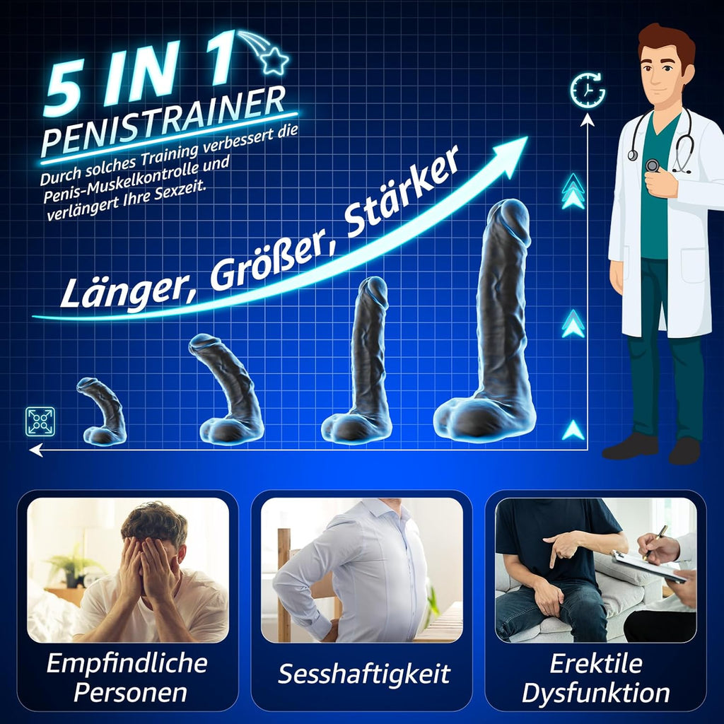 Eichel Stimulation Trainer,Sex Spielzeug für die Männer Zunge Oralsex Masturbator 9 Modi