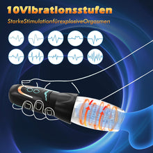 Laden Sie das Bild in den Galerie-Viewer, SENSIVO Masturbator Sex Spielzeug für die Männer mit 10 Vibrations &amp; 8 Stoß und Rotationsmustern, 3 in 1 Sexspielzeug Masturbieren für Männer Elektrisch, Taschenmuschi Vibratorensets für Männer