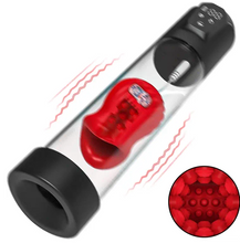 Laden Sie das Bild in den Galerie-Viewer, 5 Saugen 7 Vibrationsgurte mit 2 Peniskondome Penispumpe