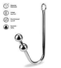 Laden Sie das Bild in den Galerie-Viewer, Anal-Haken mit 2 Kugeln Holder