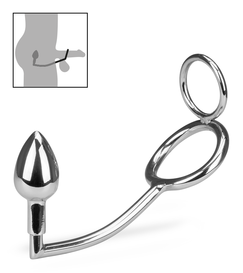 Analhaken mit Doppel-Penisring Captain