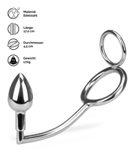 Laden Sie das Bild in den Galerie-Viewer, Analhaken mit Doppel-Penisring Captain