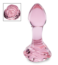 Laden Sie das Bild in den Galerie-Viewer, Analplug aus Glas Romantic Rose