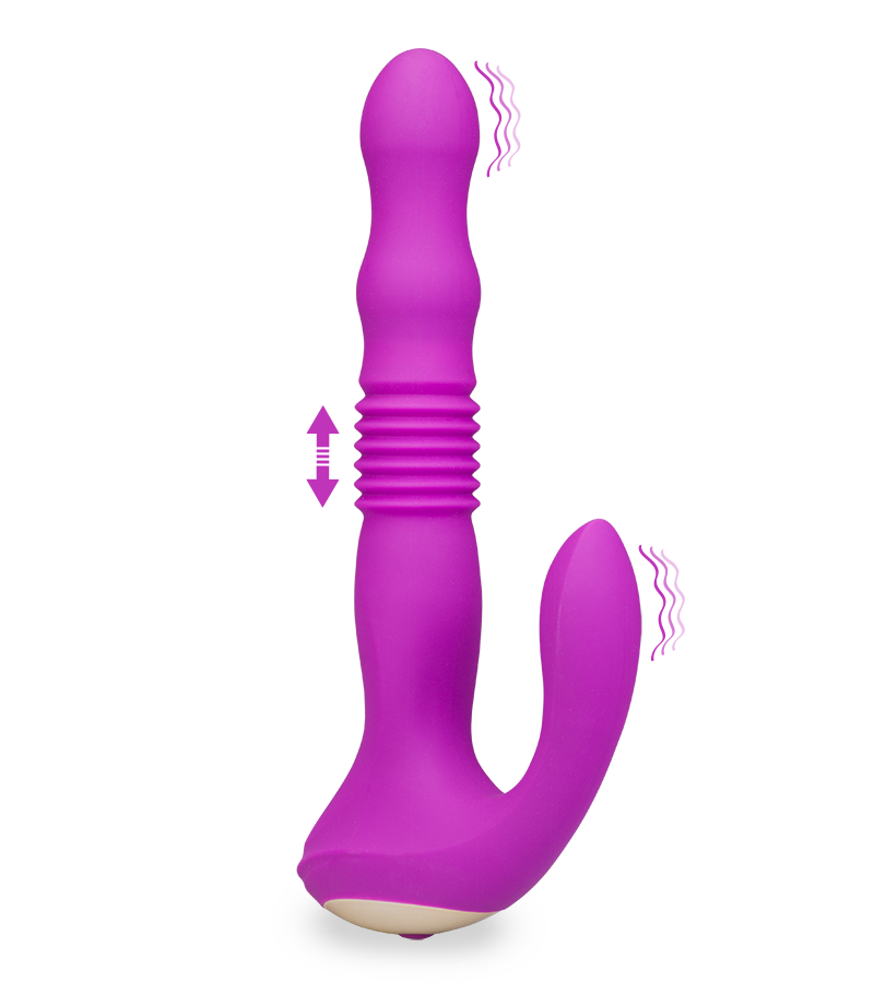 Analplug mit Vibration und Stoßfunktion Finn