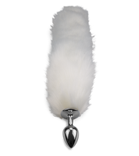 Laden Sie das Bild in den Galerie-Viewer, Analplug mit weißem Hundeschwanz