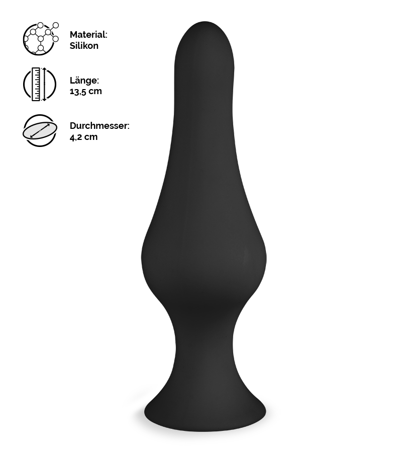 Analstöpsel mit Saugfuß Flame