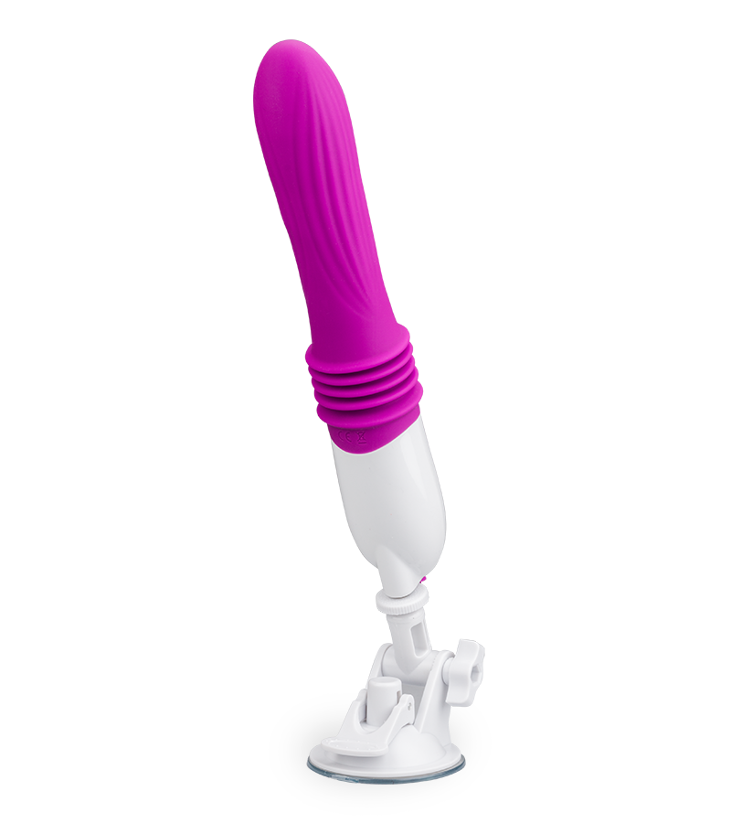 Automatischer Stoßdildo mit Vibration und Saugfuß
