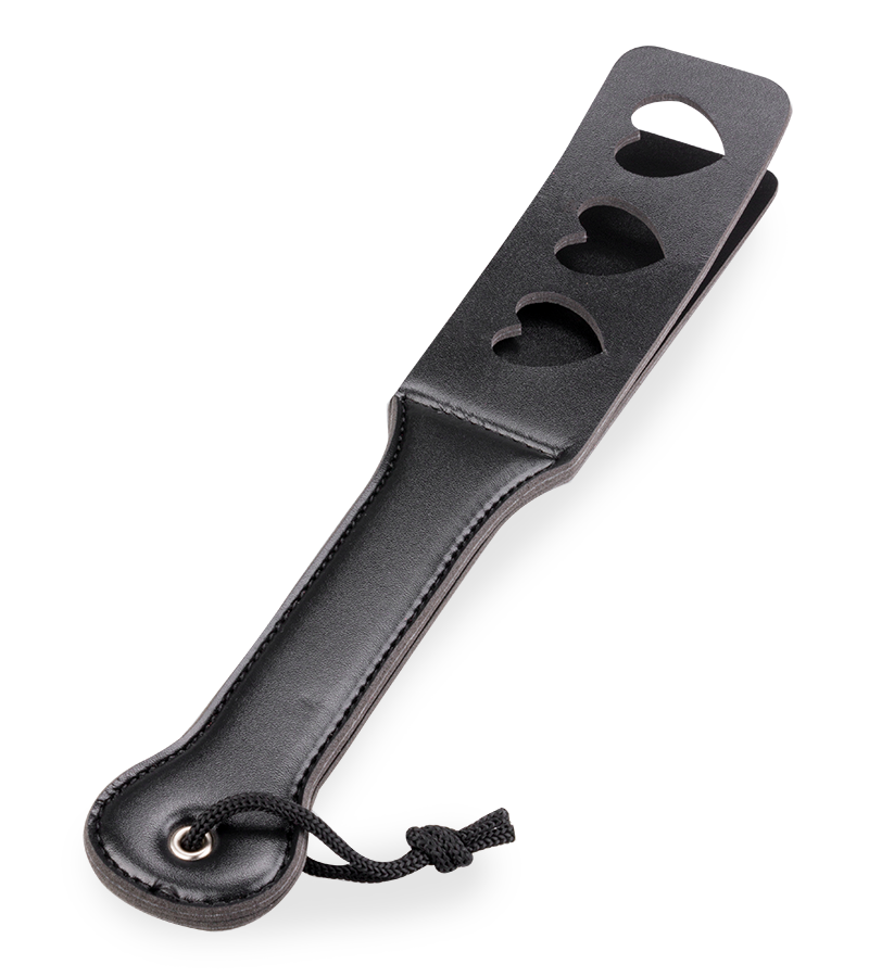 BDSM-Paddle aus Kunstleder mit Herzen