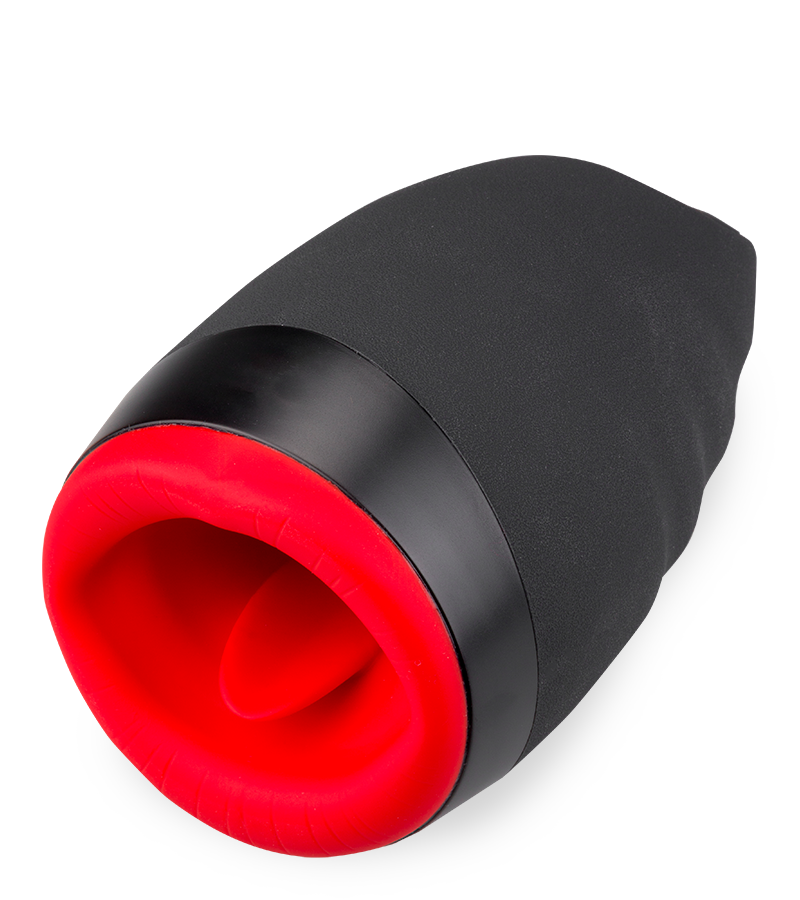 Beheizbarer Vibrationsmasturbator mit Blowjob-Mund