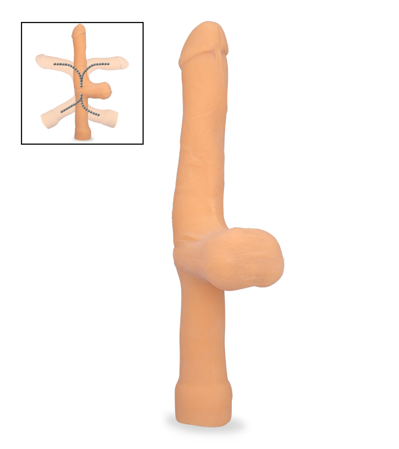 Biegbarer Dildo mit Griff Harry