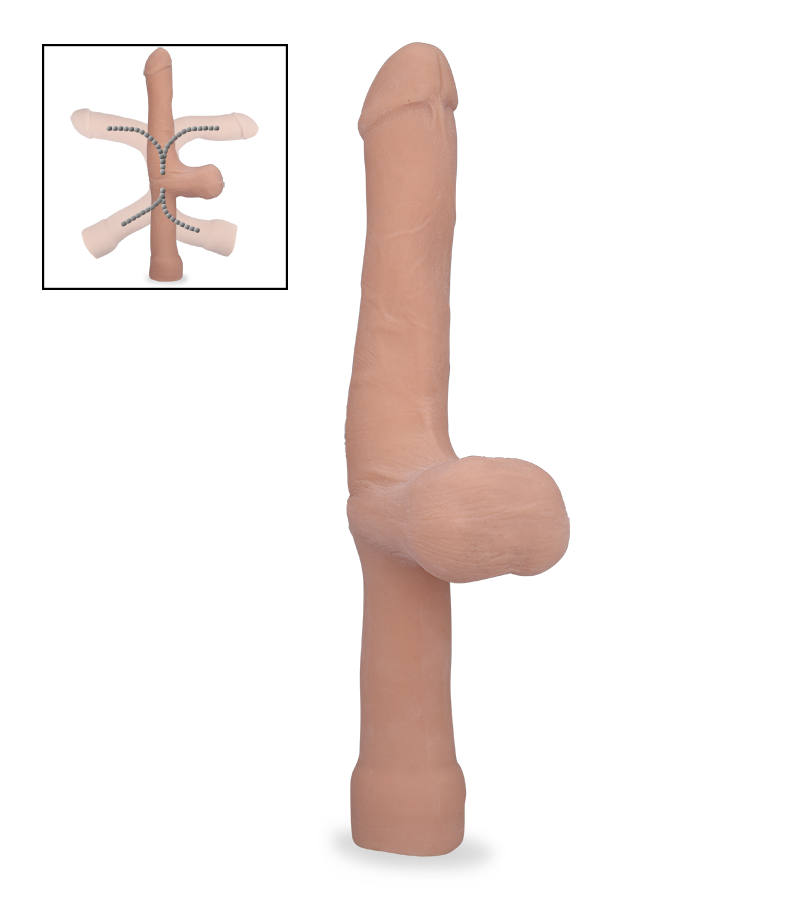 Biegbarer Dildo mit Griff Harry