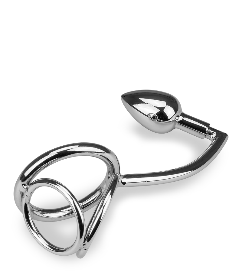 Bondage-Haken mit Dreifach-Cockring Bondy