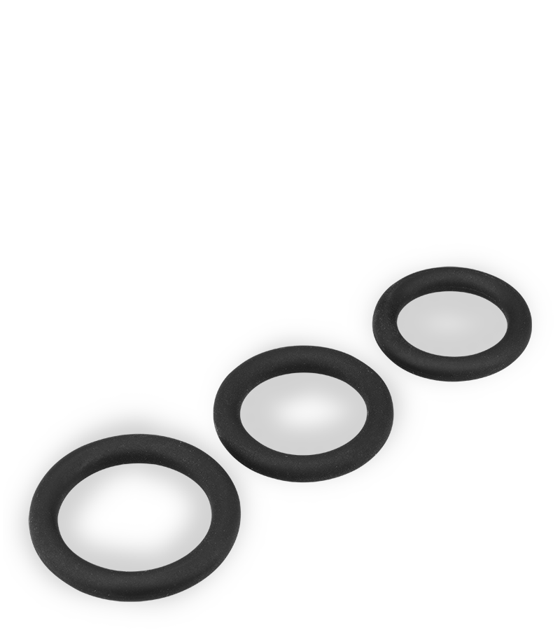 Cockring-Set aus medizinischem Silikon 3-teilig Zoom