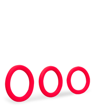 Laden Sie das Bild in den Galerie-Viewer, Cockring-Set aus medizinischem Silikon 3-teilig Zoom