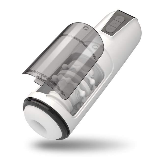 White Vibe – Automatischer, wasserdichter Stretch-Masturbator mit 7 Vibrationsmodi für Männer