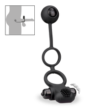 Laden Sie das Bild in den Galerie-Viewer, Doppel-Cockring mit Vibration und Analkugel
