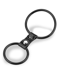 Laden Sie das Bild in den Galerie-Viewer, Doppel-Penisring aus Silikon und Kunstleder