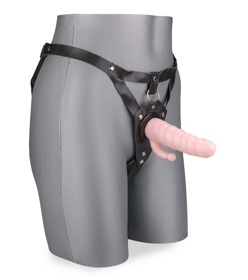 Doppeldildo mit O-Ring-Gurt