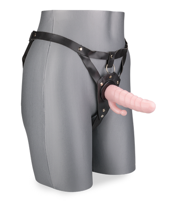 Doppeldildo mit O-Ring-Gurt