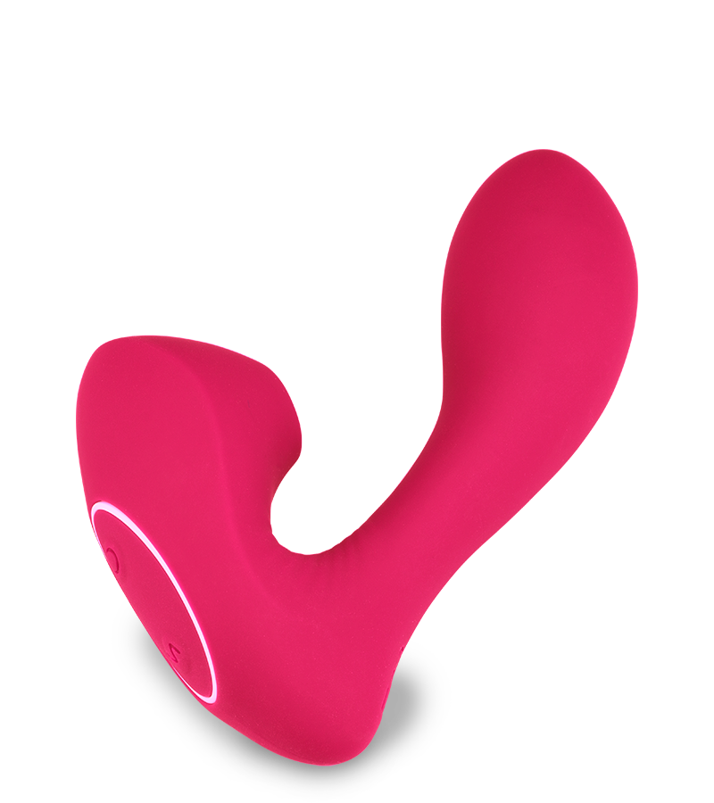 Druckwellenstimulator mit Innendildo Fame